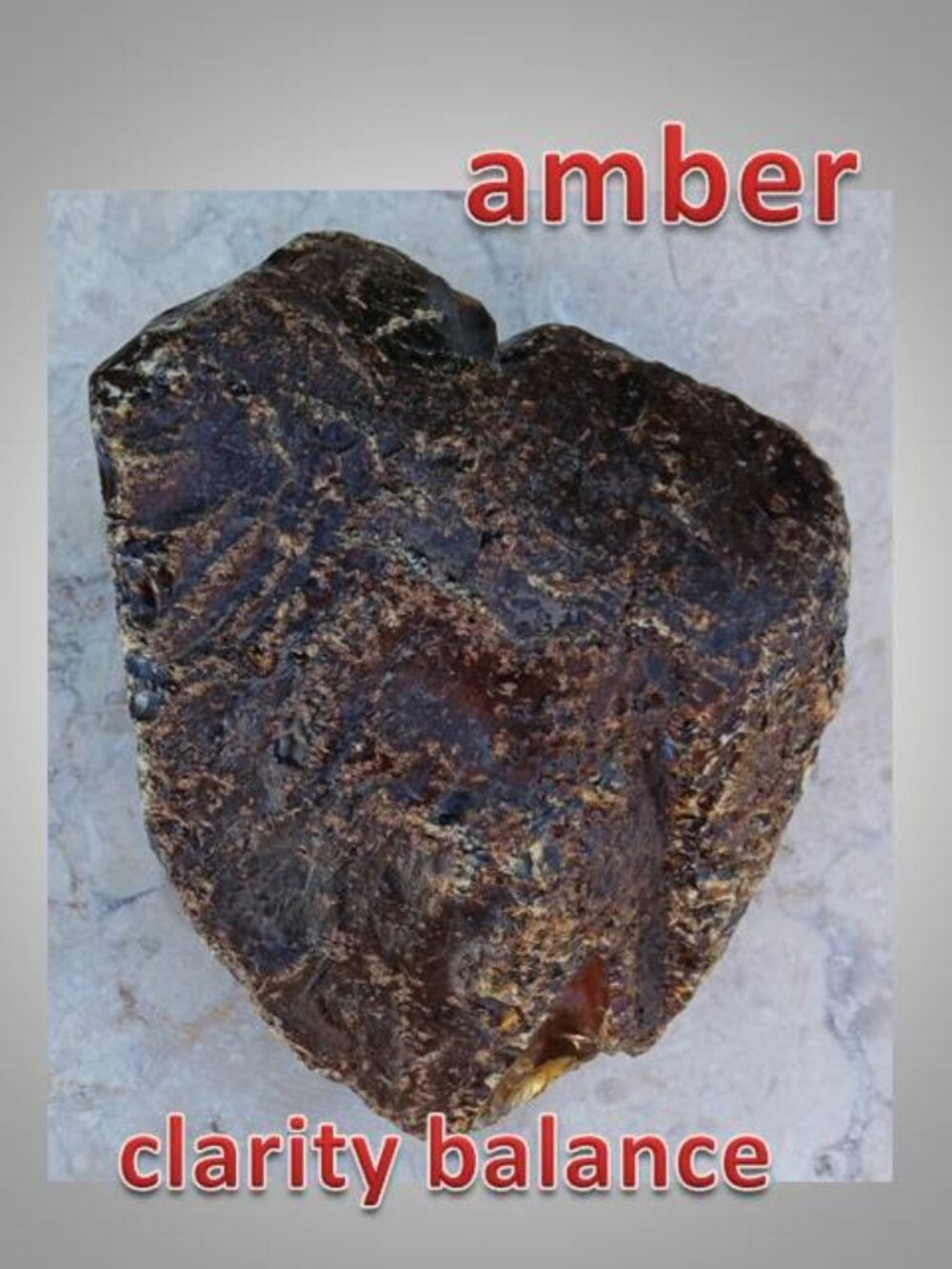 Amber raw chunk 02 crystal fossil Balance clarity